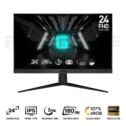 MSI G2412F Gaming Monitor 24 Inch Rapid IPS FHD 180Hz 1Ms GTG Black