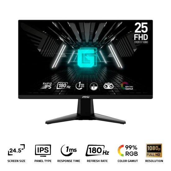 MSI G255F 24.5" 180Hz 1ms Fast IPS FHD Gaming Monitor