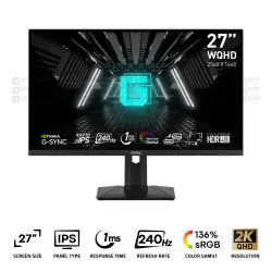 MSI G274QPX Gaming Monitor 27 Inch Rapid IPS 2K 240Hz 1Ms GTG Black
