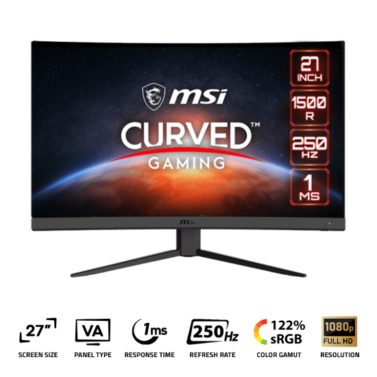 MSI G27C4X 1500R Curved Gaming Monitor 27" VA 250Hz 1ms