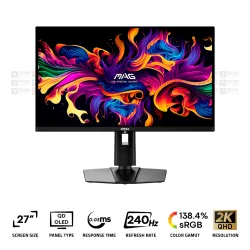MSI MAG 271QPX QD OLED E2 Gaming Monitor 27 Inch OLED 2K 240Hz 0.03Ms GTG Black