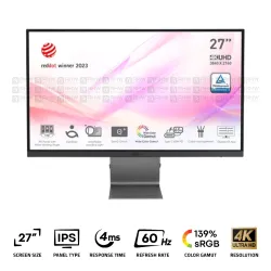 MSI Modern MD271UL Designer Monitor 27 Inch IPS 4K 60Hz 4ms Black