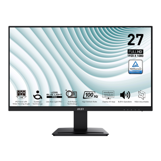 MSI PRO MP273A Monitor 27" IPS FHD 100Hz 1ms Speaker