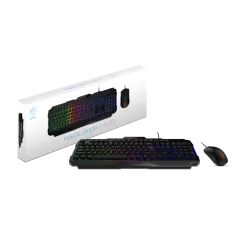 MSI FORGE GK100 Wired Gaming Combo Keyboard and Mouse 6400 DPI 7 Buttons Arabic English Black