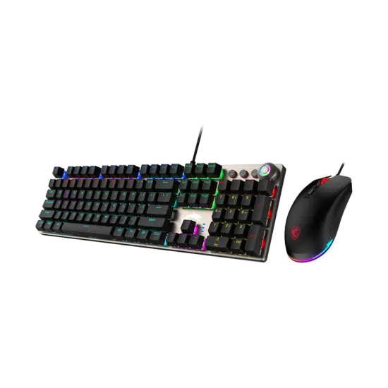 MSI FORGE GK310 Wired Gaming Combo Keyboard and Mouse 7200 DPI 7 Buttons Arabic English Black