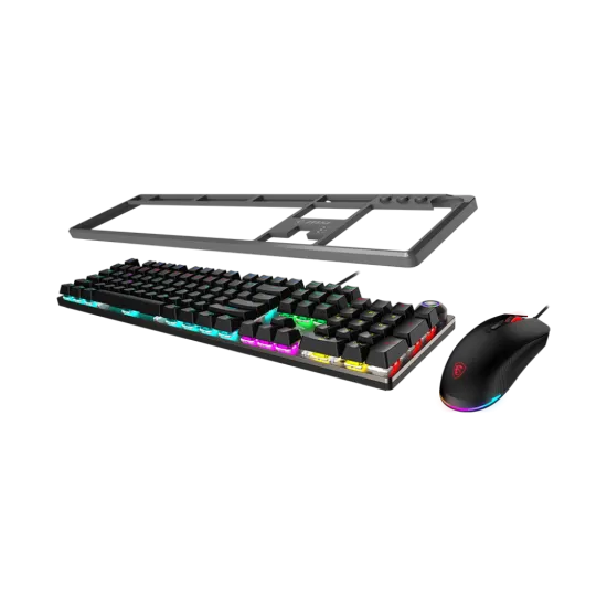 MSI FORGE GK310 Wired Gaming Combo Keyboard and Mouse 7200 DPI 7 Buttons Arabic English Black