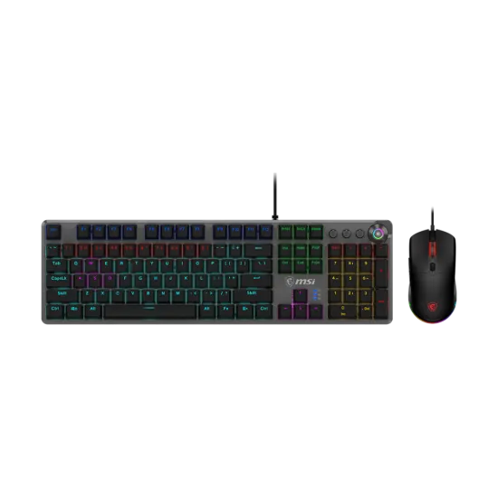 MSI FORGE GK310 Wired Gaming Combo Keyboard and Mouse 7200 DPI 7 Buttons Arabic English Black