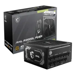 MSI MAG A1000GL PCIE5 1000 Watt 80+ Gold Fully Modular PCIe 5.1 ATX 3.1 Power Supply