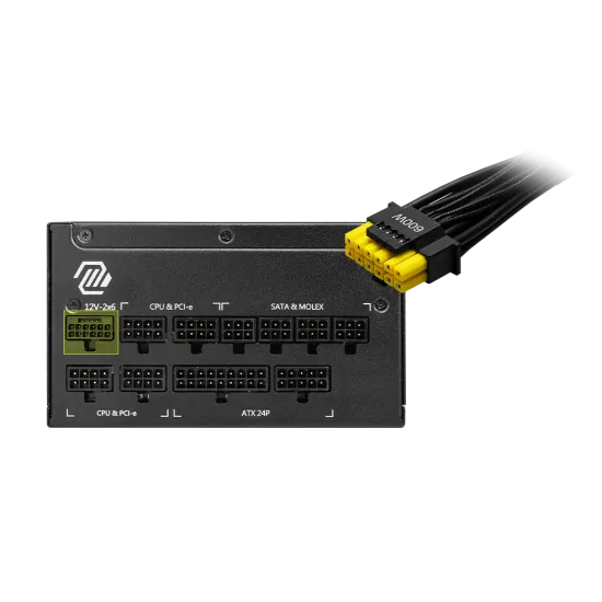 MSI MAG A1000GL PCIE5 1000 Watt 80+ Gold Fully Modular PCIe 5.1 ATX 3.1 Power Supply