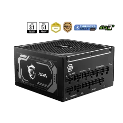 MSI MAG A1250GL PCIE5 1250 Watt 80+ Gold Fully Modular PCIe 5.1 ATX 3.1 Power Supply