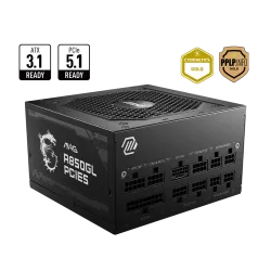 MSI MAG A850GL PCIE5 850 Watt 80+ Gold Fully Modular PCIe 5.1 ATX 3.1 Power Supply