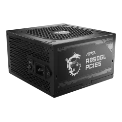 MSI MAG A850GL PCIE5 850 Watt 80+ Gold Fully Modular PCIe 5.1 ATX 3.1 Power Supply