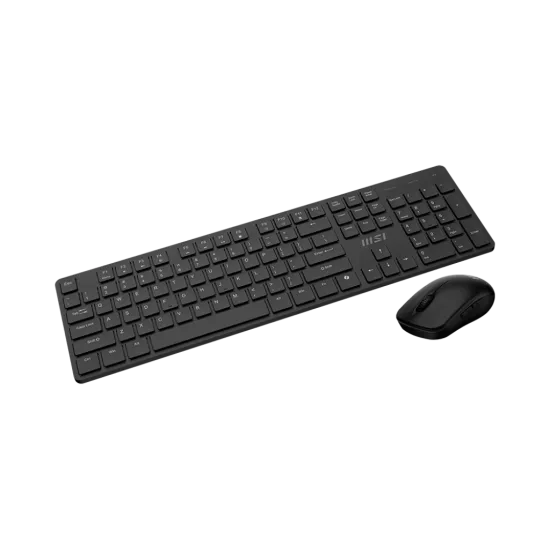 MSI FORGE K200 Wireless Office Combo Keyboard and Mouse 1600 DPI 5 Buttons English Black