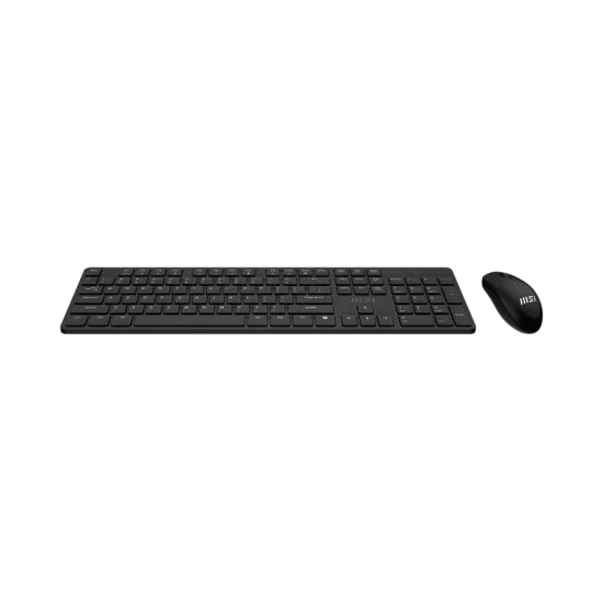 MSI FORGE K200 Wireless Office Combo Keyboard and Mouse 1600 DPI 5 Buttons English Black
