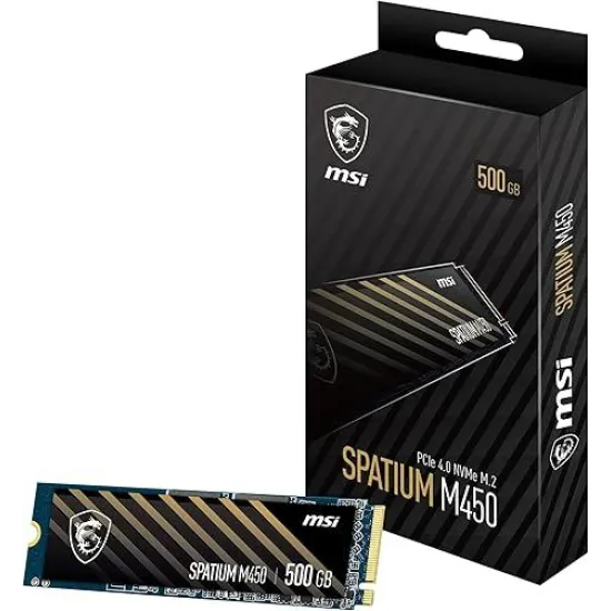 MSI SPATIUM M450 500GB PCIe 4.0 Nvme M.2 SSD