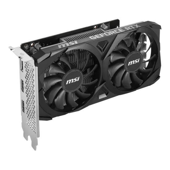 MSI GeForce RTX 3050 VENTUS 2X E 6G OC GDDR6 OC Graphics Card Black