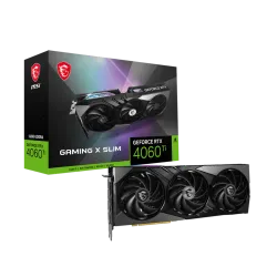 MSI GeForce RTX 4060 Ti GAMING X SLIM 16G GDDR6 OC Graphics Card Black