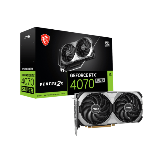 MSI GeForce RTX 4070 Super VENTUS 2X BLACK 12G GDDR6X OC Graphics Card