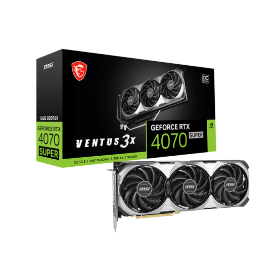 MSI GeForce RTX 4070 Super VENTUS 3X BLACK 12G GDDR6X OC Graphics Card