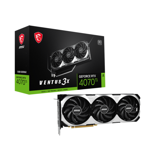 MSI GeForce RTX 4070 Ti VENTUS 3X BLACK 12G GDDR6X OC Graphics Card