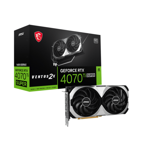 MSI GeForce RTX 4070 Ti Super VENTUS 2X BLACK 16G GDDR6X OC Graphics Card