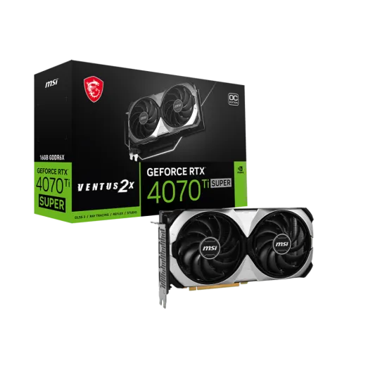 MSI GeForce RTX 4070 Ti Super VENTUS 2X BLACK 16G GDDR6X OC Graphics Card