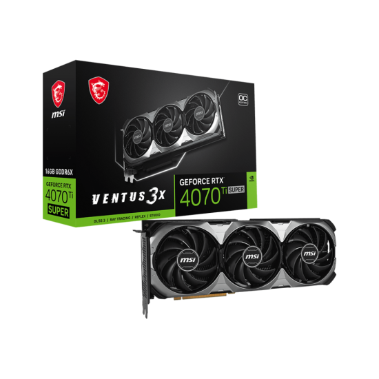 MSI GeForce RTX 4070 Ti Super VENTUS 3X BLACK 16G GDDR6X OC Graphics Card