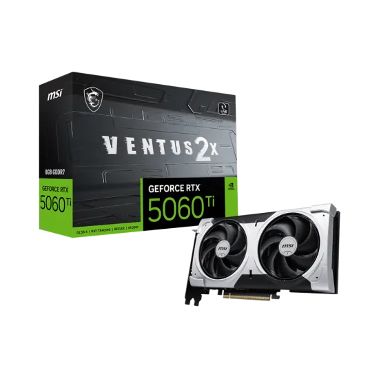 MSI GeForce RTX 5060 Ti 8GB VENTUS 2X PLUS Graphics Card Silver