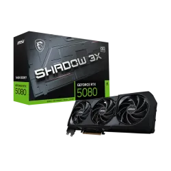 MSI GeForce RTX 5080 16G SHADOW 3X OC Graphics Card Black
