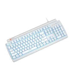 Meetion MK600MX Blue Backlight Mechanical Gaming Keyboard Blue Switch English & Arabic White