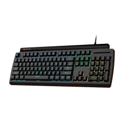 Meetion MK600RD Rainbow Backlight Mechanical Gaming Keyboard Red Switch English & Arabic Black