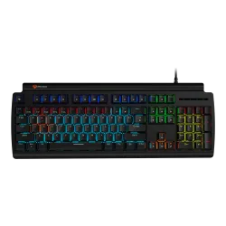 Meetion MK600RD Rainbow Backlight Mechanical Gaming Keyboard Red Switch English & Arabic Black
