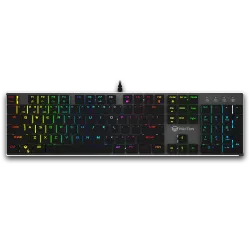 Meetion MK80 Ultrathin RGB Mechanical Gaming Keyboard Blue Switch English & Arabic Black
