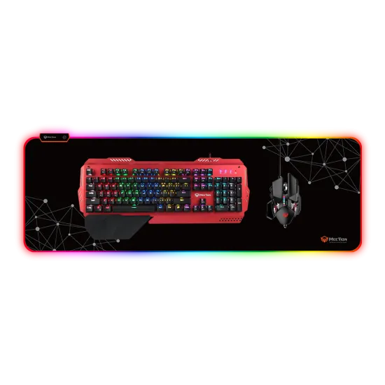 Meetion PD121 Large RGB Gaming Mouse Pad 88 X 31 Cm Black