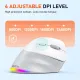 Meetion BTM010R Right Handed Ergonomic Wireless & Bluetooth Rechargeable 2400 DPI 7 Buttons White