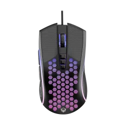 Meetion GM015 Lightweight Honeycomb RGB Wired Gaming Mouse 6400 DPI 8 Buttons Black