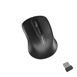 Meetion MiniGo BT Rechargeable Wireless And Bluetooth Mouse 1200 DPI 3 Buttons Black