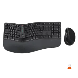 Meetion DirectorC Wireless Office Combo Keyboard and Mouse 2400 DPI 6 Buttons English & Arabic Black