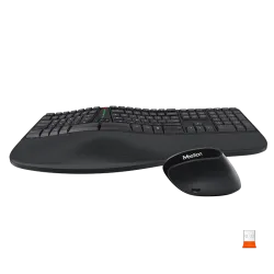 Meetion DirectorC Wireless Office Combo Keyboard and Mouse 2400 DPI 6 Buttons English & Arabic Black