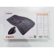 Meetion DirectorC Wireless Office Combo Keyboard and Mouse 2400 DPI 6 Buttons English & Arabic Black (Open Box)