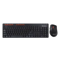 Meetion M4100 Wireless Office Combo Keyboard and Mouse 1600 DPI 3 Buttons English & Arabic Black