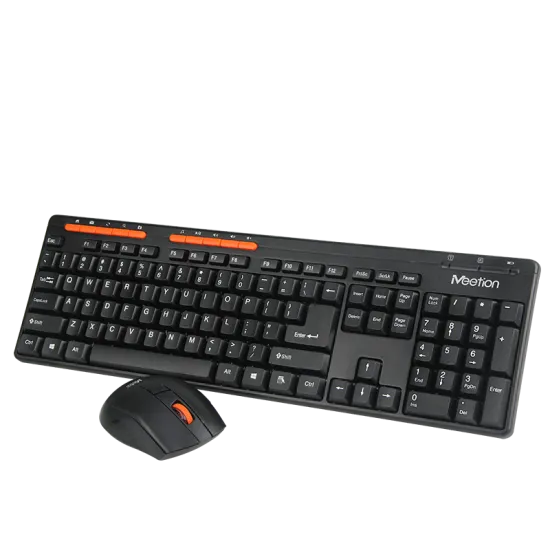 Meetion M4100 Wireless Office Combo Keyboard and Mouse 1600 DPI 3 Buttons English Black