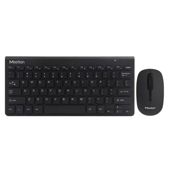 Meetion Mini 4000 Wireless Office Combo Keyboard and Mouse 1600 DPI 3 Buttons English Arabic Black