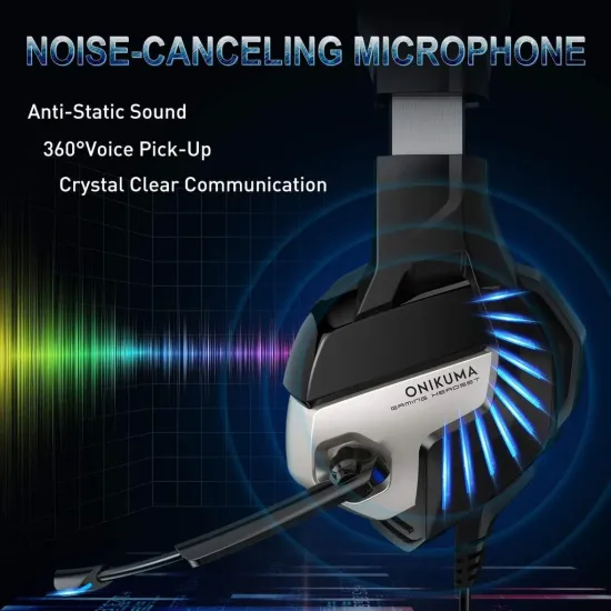 Onikuma K5 Pro 3.5mm Gaming Headset (Blue LED)