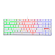 Redragon K552 KUMARA Rainbow Mechanical Gaming Keyboard Cherry MX BLUE Switch - White