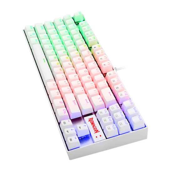 Redragon K552 KUMARA Rainbow Mechanical Gaming Keyboard Cherry MX BLUE Switch - White