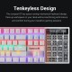 Redragon K552 KUMARA Rainbow Mechanical Gaming Keyboard Cherry MX RED Switch - White