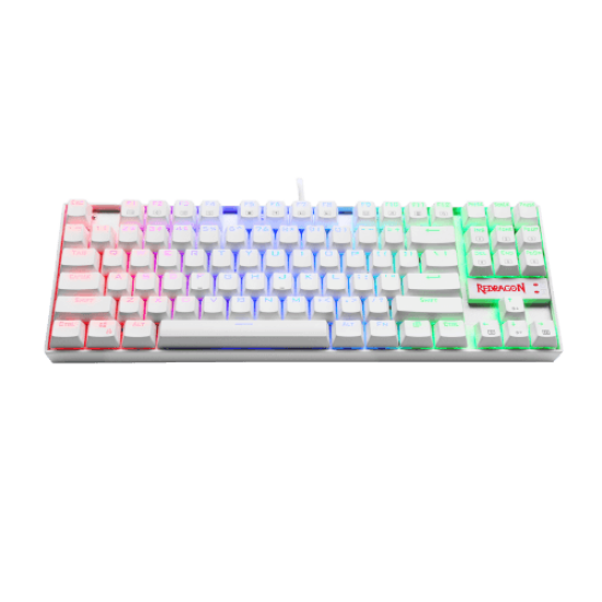 Redragon K552-WR KUMARA Mechanical RED Switches Gaming Keyboard (white)