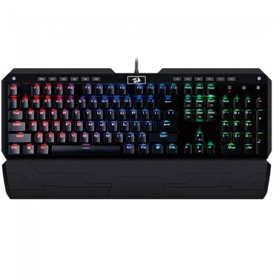 Redragon K555 INDRAH RGB Gaming Keyboard Mechanical Blue Switch English & Arabic Black