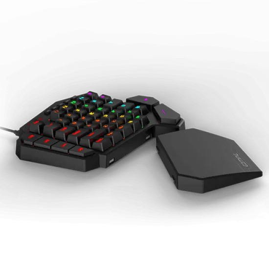 Redragon K585 DITI One-Handed 42 Keys RGB Wired Gaming Keyboard Mechanical Blue Switch English Black
